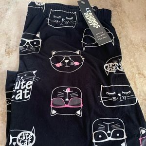 Hello pink cat Capri leggings